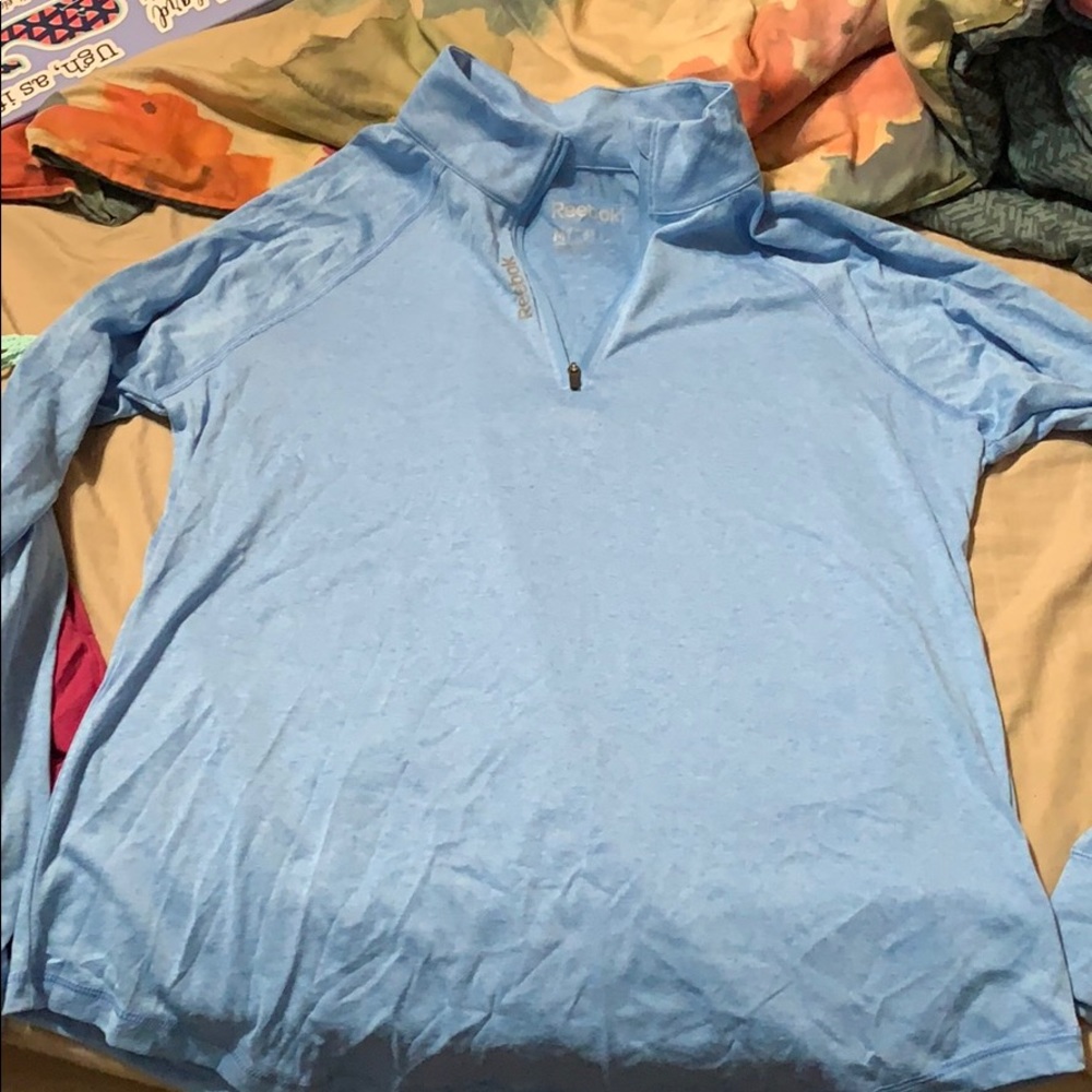 Reebok 1/4 zip sky blue